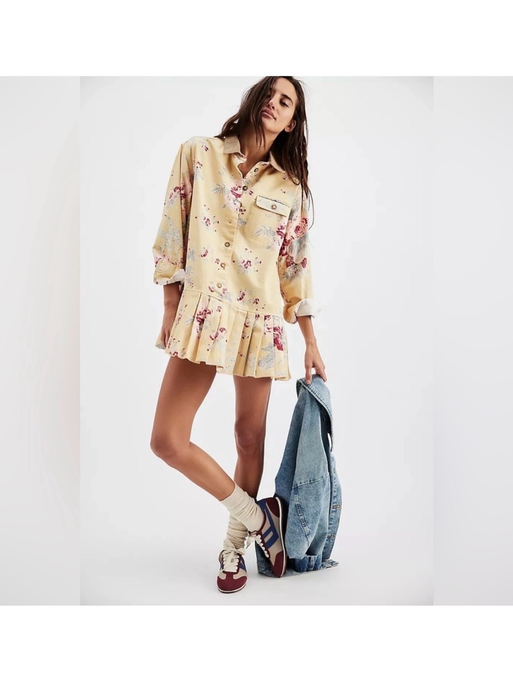 NWT Free People Connor Printed Mini dress 🔥